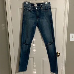 Frame jagger skinny jeans in Medium blue